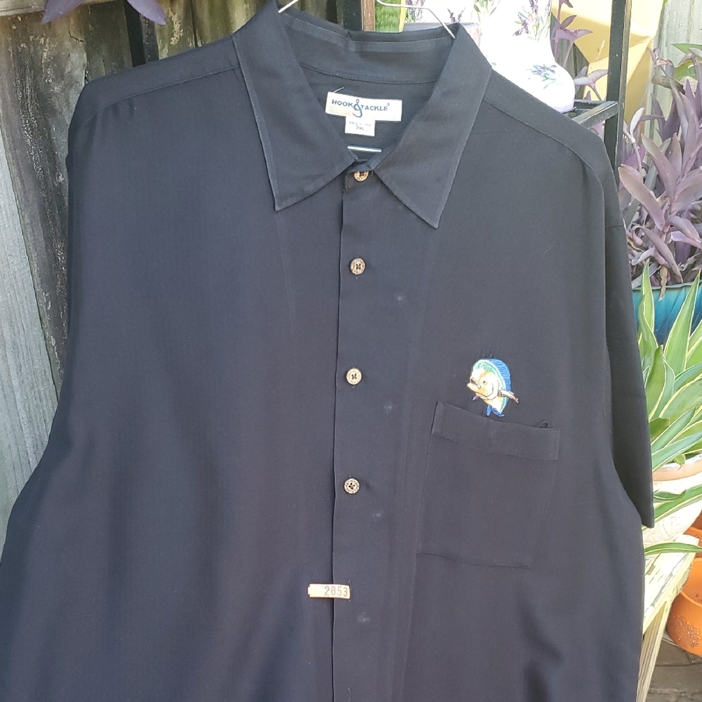 Rooster & Arable Men's Black Casual Button Down Shirt
